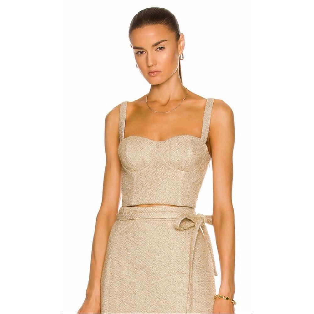 ROSIE ASSOULIN Bustino Top in Light Biege NWT Size 2